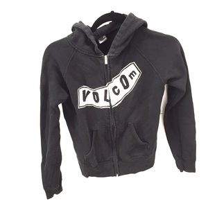 Black Volcom Zip Up